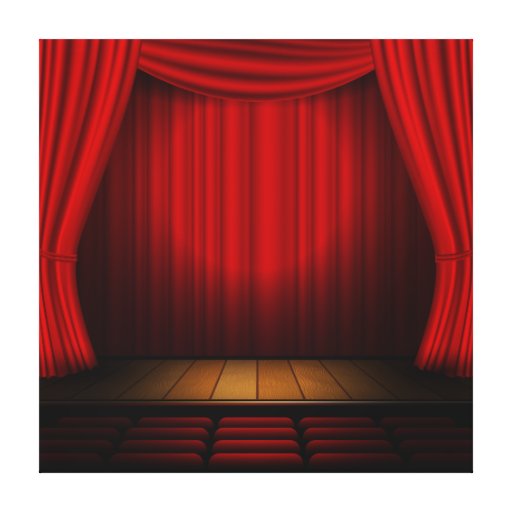 Theatre stage canvas print Zazzle