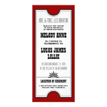Theatre Ticket Wedding Invitation