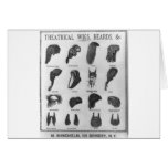 Theatrical Wigs c1875 Greeting Cards