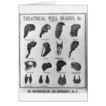 Theatrical Wigs - c 1875 cards