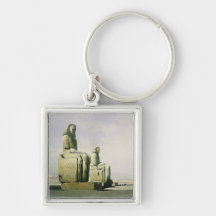 Thebes, December 4th 1838, detail of the colossi o Keychain