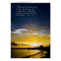 ThecloudsarethedustofHisfeetZazzle cards