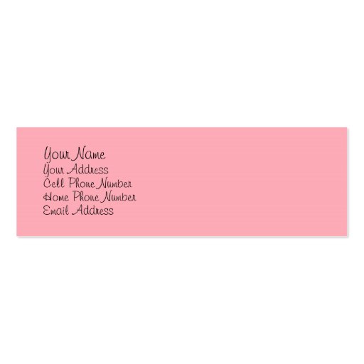 TheColorWheel Light Pink 1 Skinny Profile Card Business Card Template