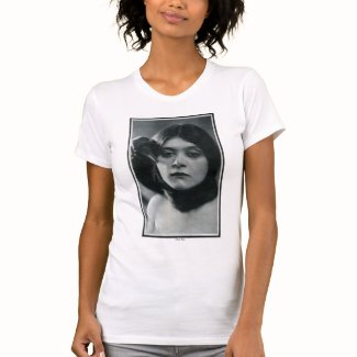 Theda Bara w/raven 1915 vintage portrait T-shirt