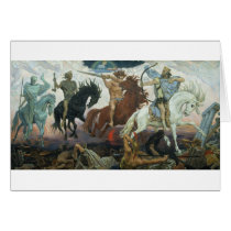 TheFour Horsemen of Apocalypse by Viktor Vasnetsov Greeting Card