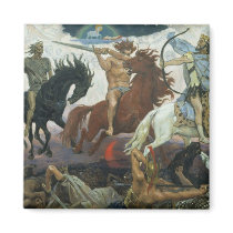 TheFour Horsemen of Apocalypse by Viktor Vasnetsov Fridge Magnet