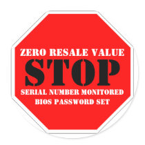 Theft Deterrent Warning Sticker