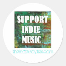 TheIndiePlaylists.com Round Stickers