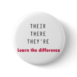 Their There They're Button