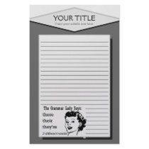 Their They're There Lined Stationery