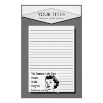 Their They're There Lined Stationery