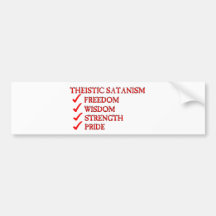 Theistic Satanism/Luciferianism Devotion Bumper Stickers