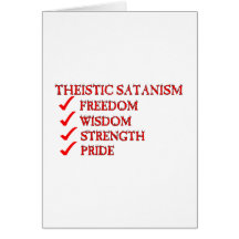 Theistic Satanism/Luciferianism Devotion Greeting Cards