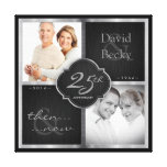 Then and Now 25th Wedding Anniversary Stretched Canvas Print