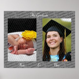Then & Now Graduation Print
