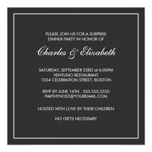 Then Now Modern Block Anniversary Party Invitation
