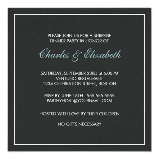 Then Now Modern Block Anniversary Party Invitation