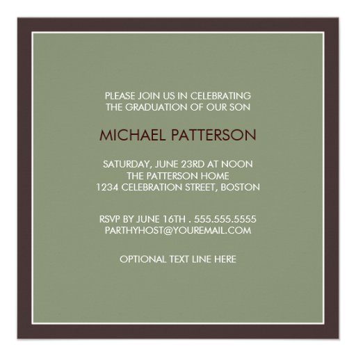 Then Now Modern Block Graduation Party Invitation