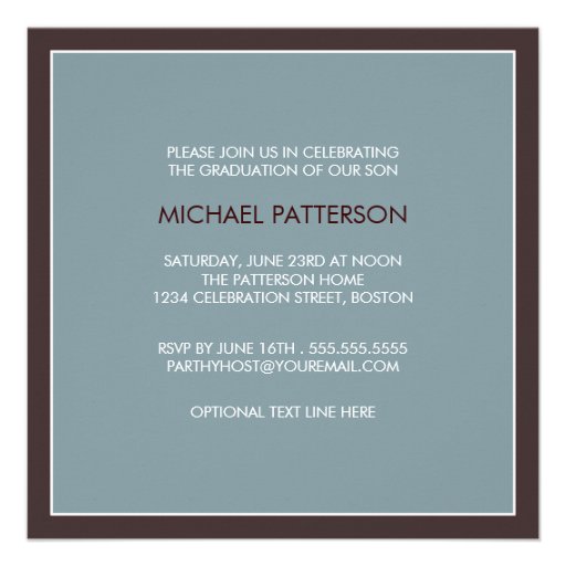 Then Now Modern Block Graduation Party Invitation