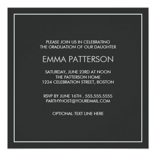 Then Now Modern Block Graduation Party Invitation