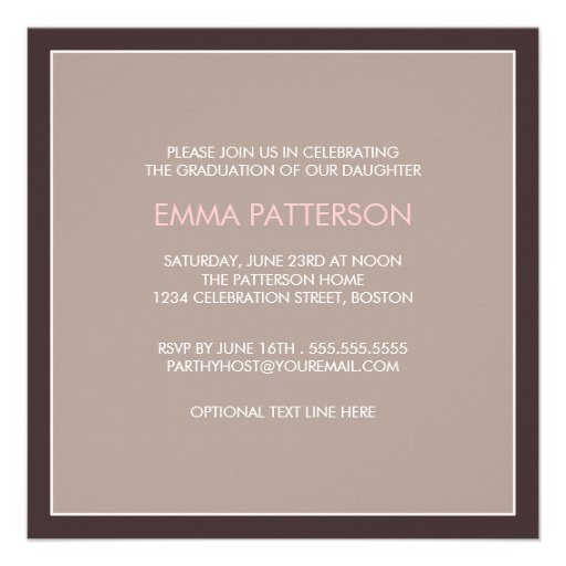 Then Now Modern Block Graduation Party Invitation