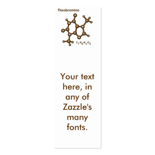 Theobromine Bookmark (business card) (front side)