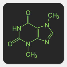 Theobromine Chocolate Molecule Sticker