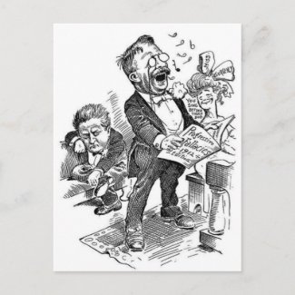 Theodore Roosevelt 1912 Political Cartoon postcard