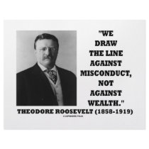 Theodore Roosevelt Against Misconduct Not Wealth Letterhead