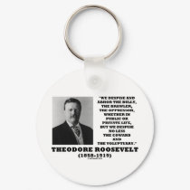 Theodore Roosevelt Despise Bully Coward Voluptuary keychains