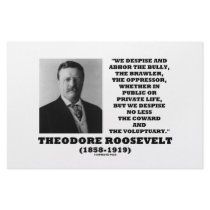 Theodore Roosevelt Despise Bully Coward Voluptuary Custom Stationery