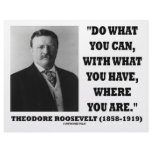 Theodore Roosevelt Do What You Can Quote Customized Letterhead