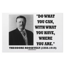Theodore Roosevelt Do What You Can Quote stationery