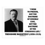 Theodore Roosevelt Doctrine Strenuous Life Postcard