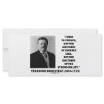 Theodore Roosevelt Doctrine Strenuous Life Full Color Rack Card