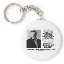 Theodore Roosevelt Fanatics Lunatic Fringe Quote Key Chain