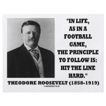 Theodore Roosevelt Life Football Game Hit Line flyers