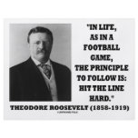 Theodore Roosevelt Life Football Game Hit Line Personalized Flyer