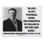 Theodore Roosevelt Life Football Game Hit Line letterhead