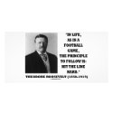 Theodore Roosevelt Life Football Game Hit Line photo cards