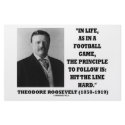 Theodore Roosevelt Life Football Game Hit Line stationery