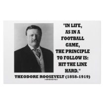 Theodore Roosevelt Life Football Game Hit Line stationery