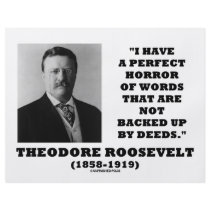 Theodore Roosevelt Perfect Horror Words Deeds flyers