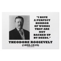 Theodore Roosevelt Perfect Horror Words Deeds stationery