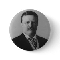 Theodore Roosevelt Portrait Pinback Button