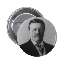 Theodore Roosevelt Portrait Pinback Button