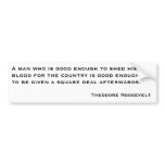 Theodore Roosevelt Quotes 2 Bumper Sticker