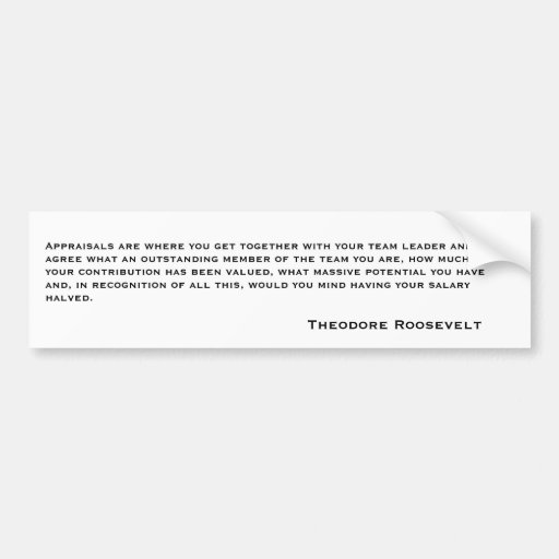 Theodore Roosevelt Quotes 6 Car Bumper Sticker Zazzle 