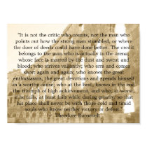 Theodore Roosevelt "The arena"  "It is not the..." posters