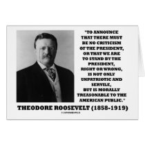 Theodore Roosevelt Treasonable American Public cards